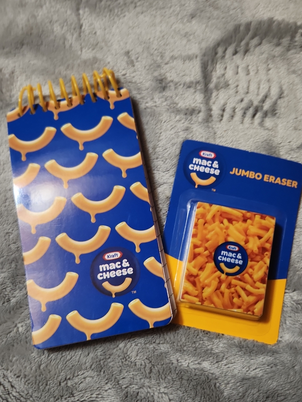 Kraft Mac & Cheese Blue and Yellow Notebook & Jumbo Eraser Set